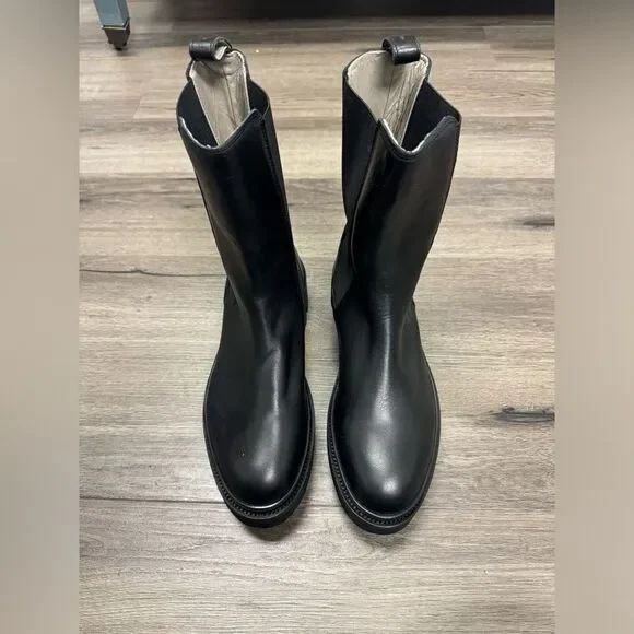 ALLSAINTS Billie Boot Black Chunky Sole Military Style Chelsea Boots Size 10